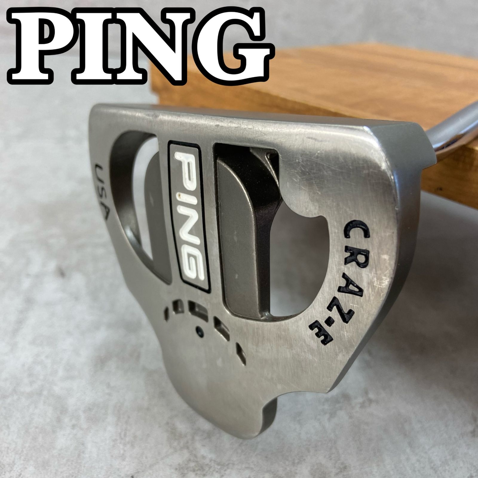 PING　CRAZ-E　USA　メンズゴルフパター　スチール　右利き用　PT　ヘッドカバー　34インチ　560g