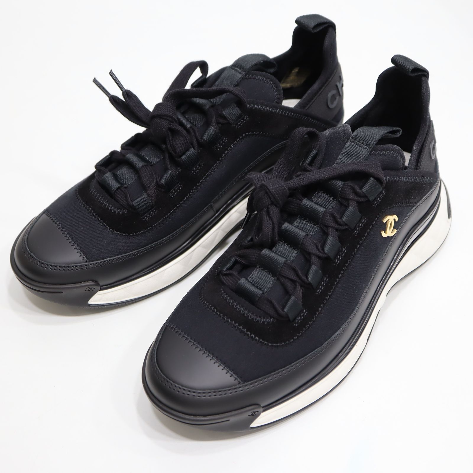 未使用 CHANEL シャネル G35617 スニーカー 靴 ココマーク 39サイズ 