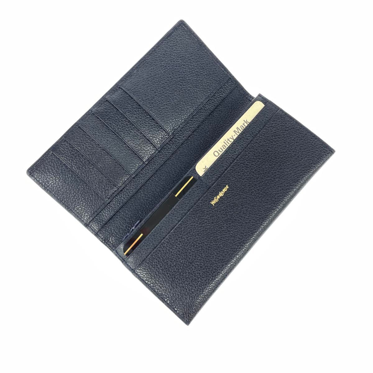 YvesSaintLaurent(YSL) イヴサンローラン 二つ折り長財布 YSLロゴ型 