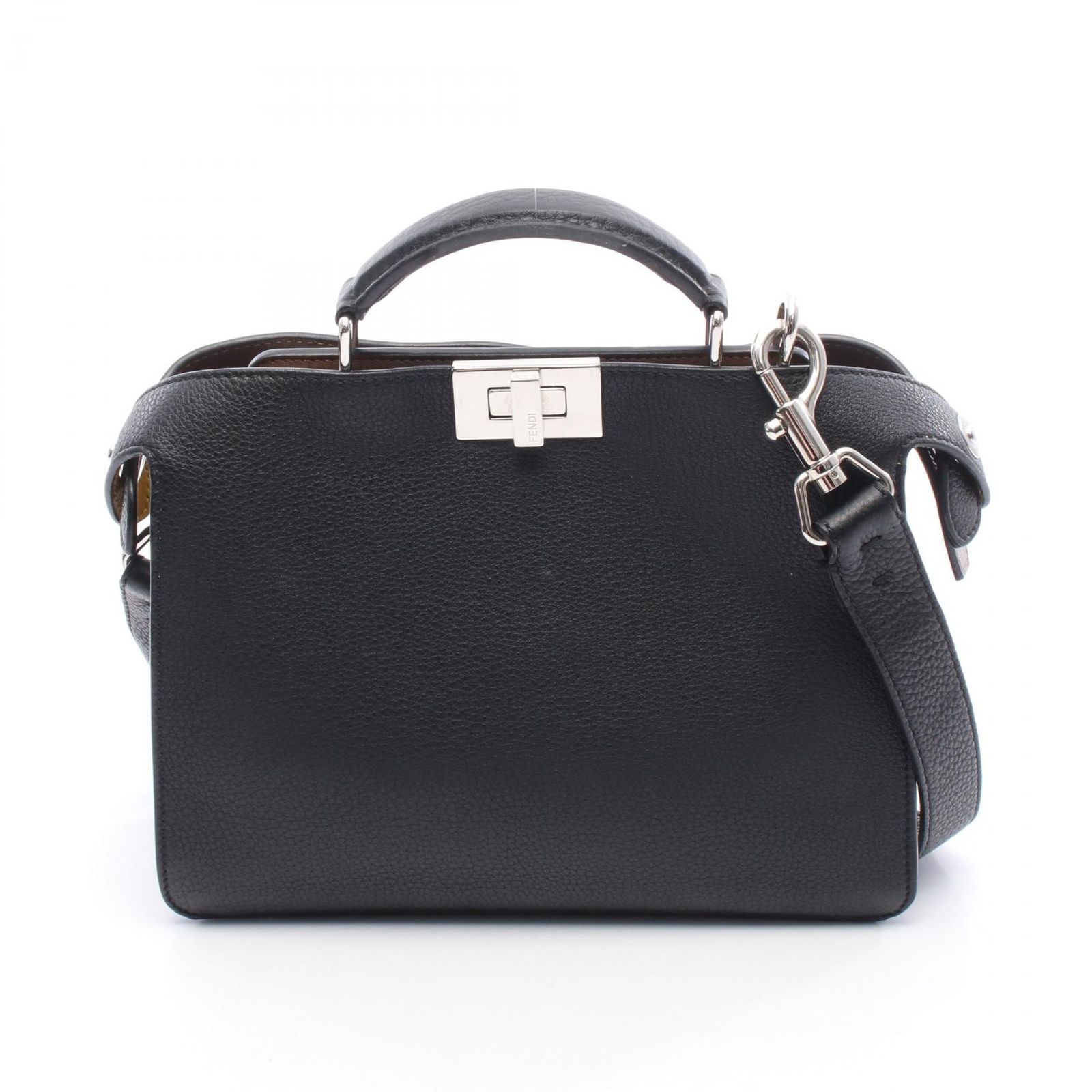 フェンディ FENDI ハンドバッグ ピーカブー アイシーユー スモール 7VA530 ブラック レザー ピーカブー ISeeU スモール レディース Used B