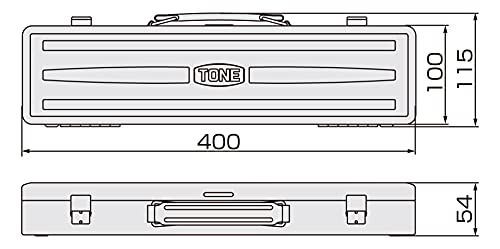 トネ(TONE) ロングめがねレンチセット(45°) 2600 シルバー インチ 内容