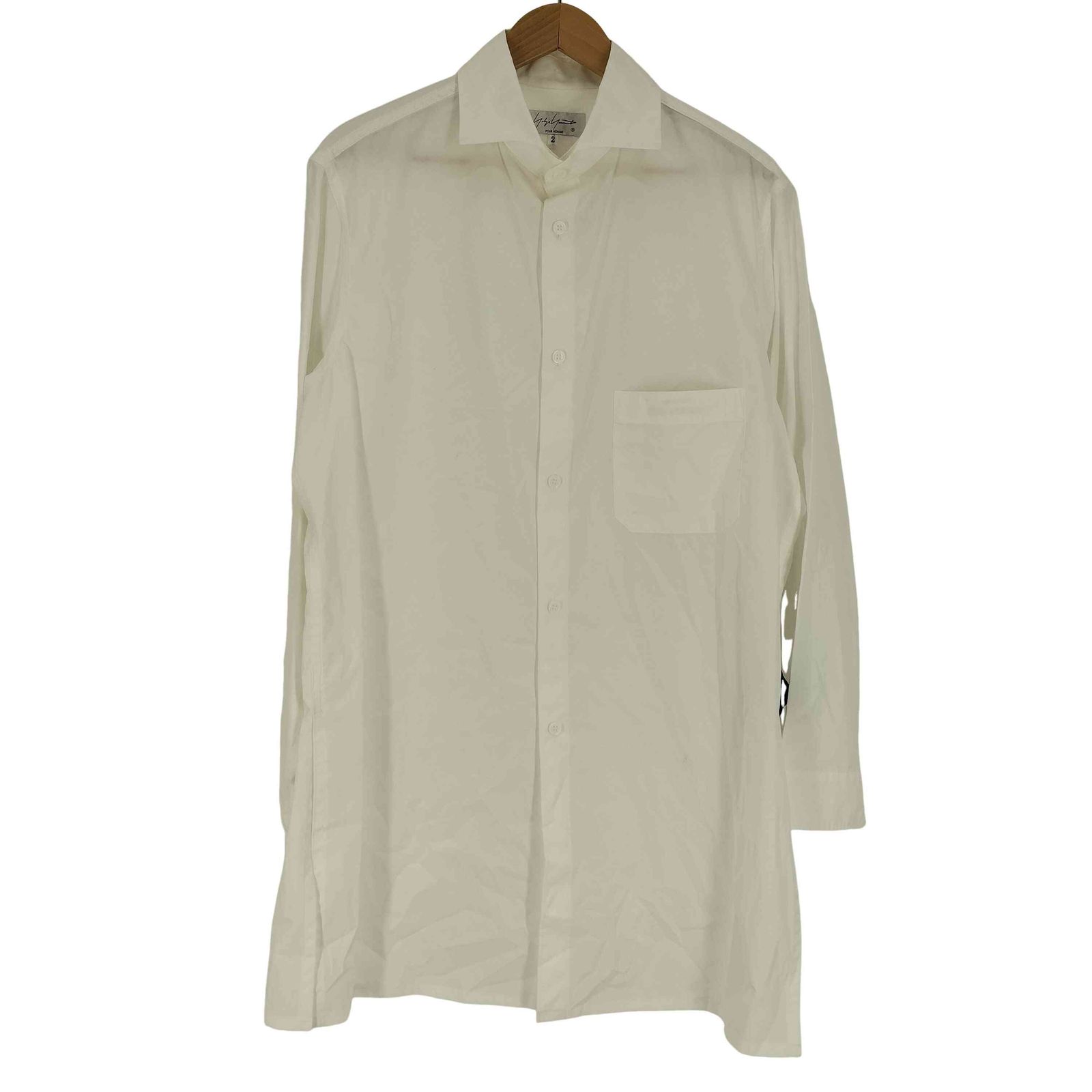 Yohji Yamamoto POUR HOMME(ヨウジヤマモトプールオム) 24SS CHAIN STITCH BROARD J-SPARE COLOR BLOUSE チェーン ステッチ ブロード カラー ブラウ【中古】【ブランド古着バズストア】 ヨウジヤマモトプールオム Yohji Yamamoto POUR HOMME 24SS CHAIN