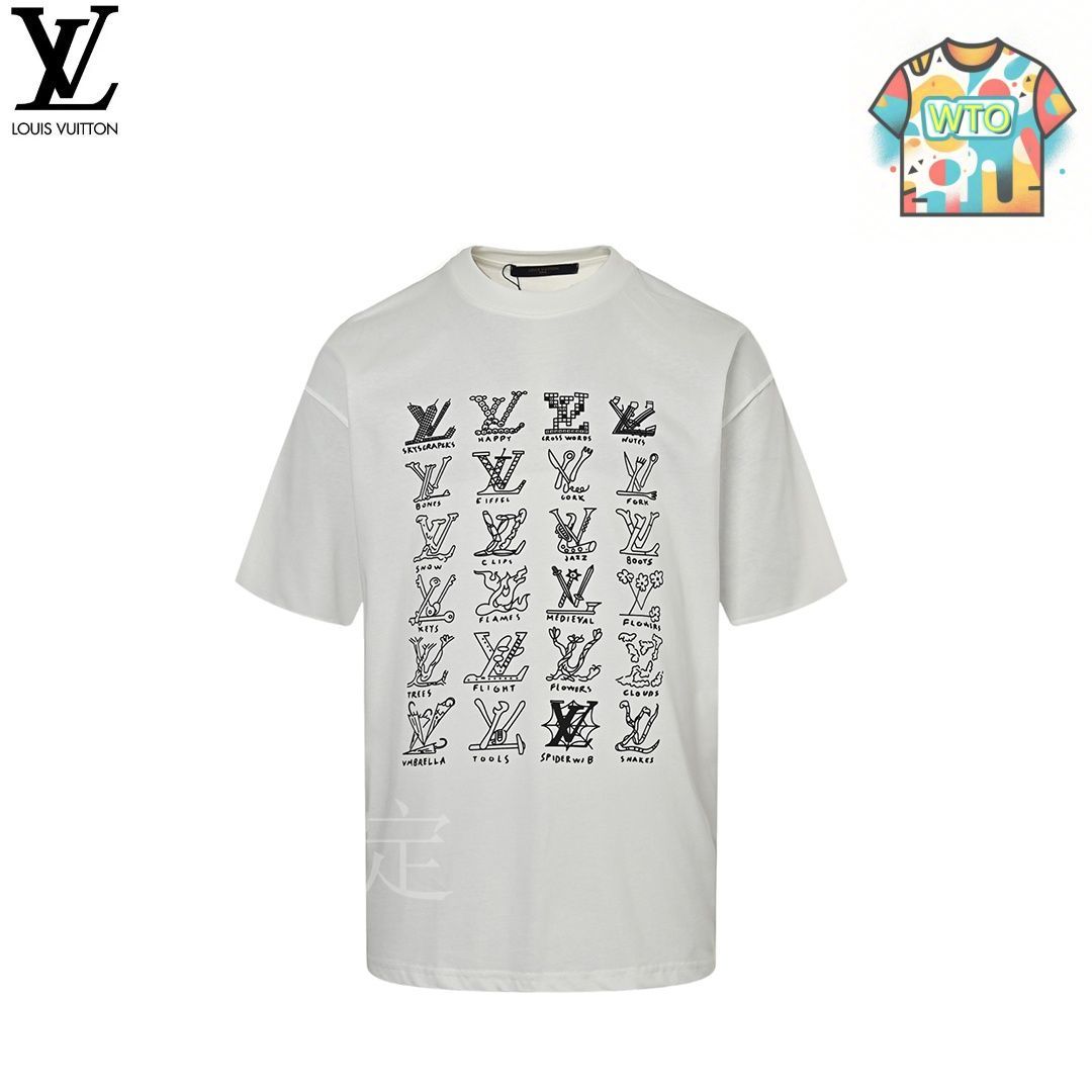 LOUIS VUITTON マルチロゴプリント Tシャツ 今日特価】マルチロゴプリント T シャツ / Multi Logo Print Tee