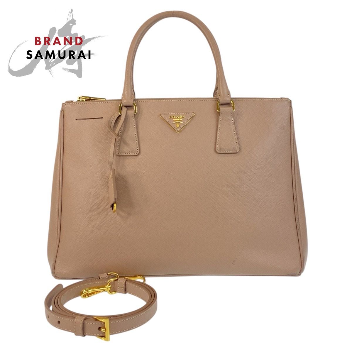 PRADA プラダ サフィアーノ ガレリア ベージュ ピンクベージュ