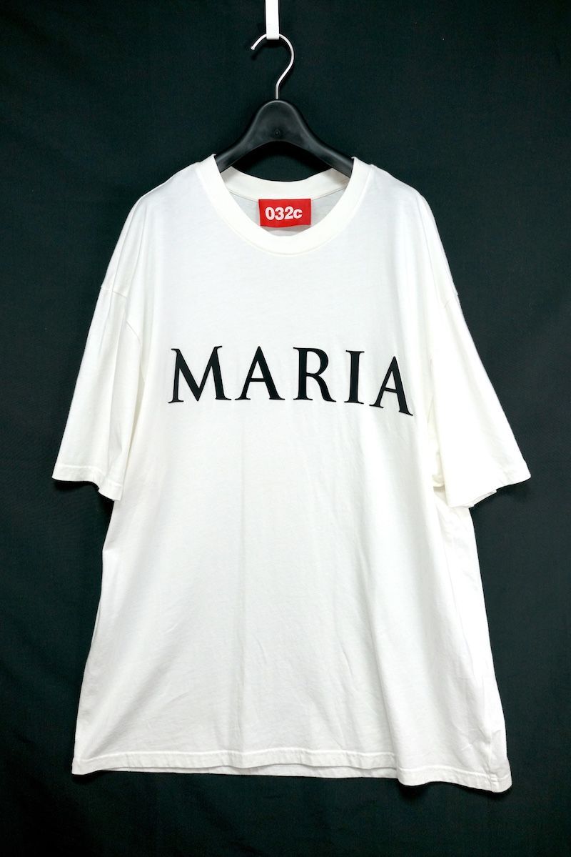 032c MARIA T-shirts マリア Tシャツ ラバープリント ホワイト XLサイズ FW21-C-1016