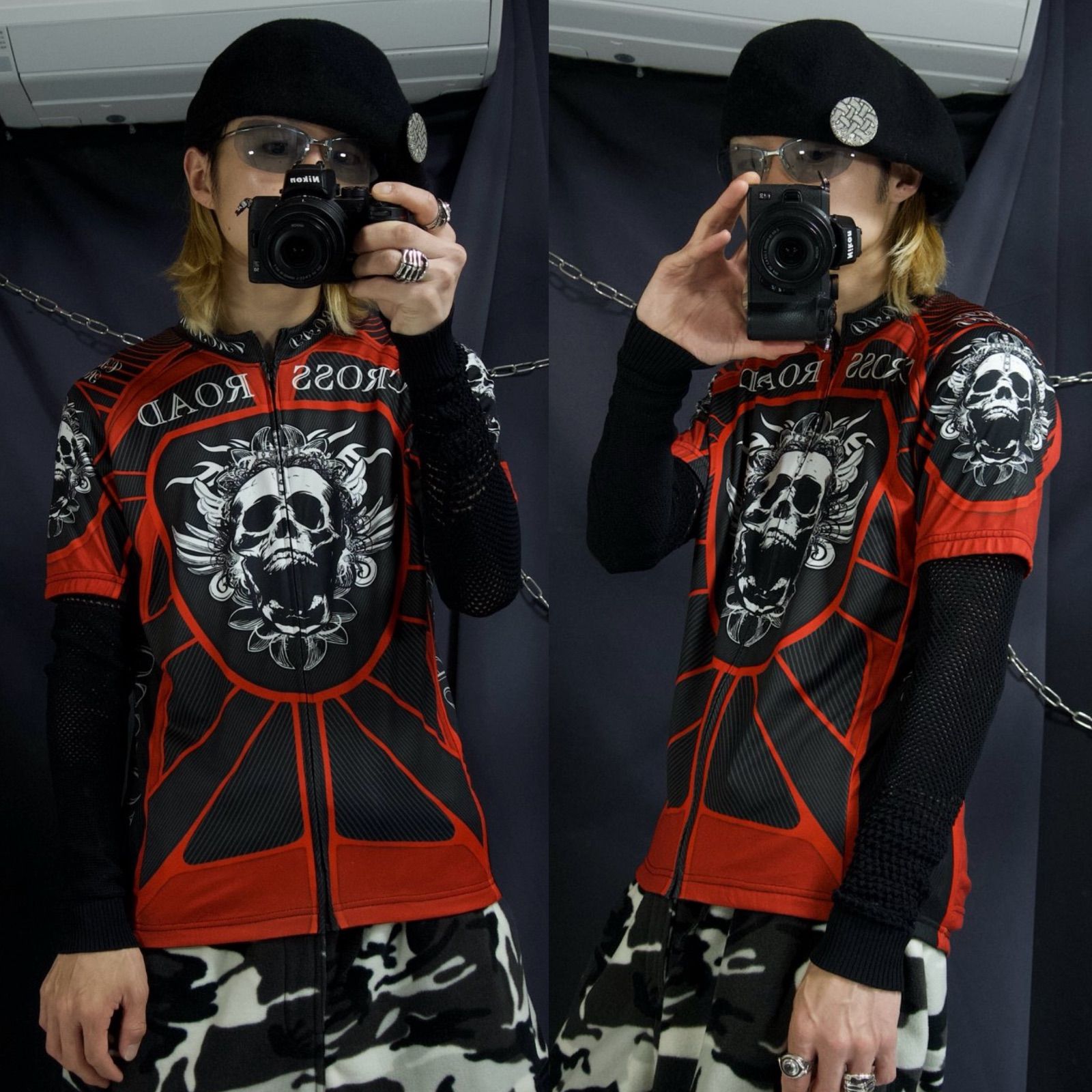 なんでも鑑定団よりも驚き！ Full Emblem Skull FIXGEAR Graphic Shirts Cycling FullZip S/S メンズウェア