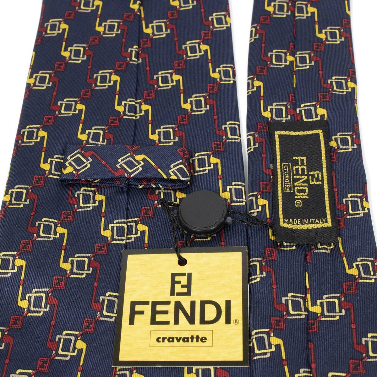 FENDI フェンディ ネクタイ 新品同様 メンズ シルク 未使用保管