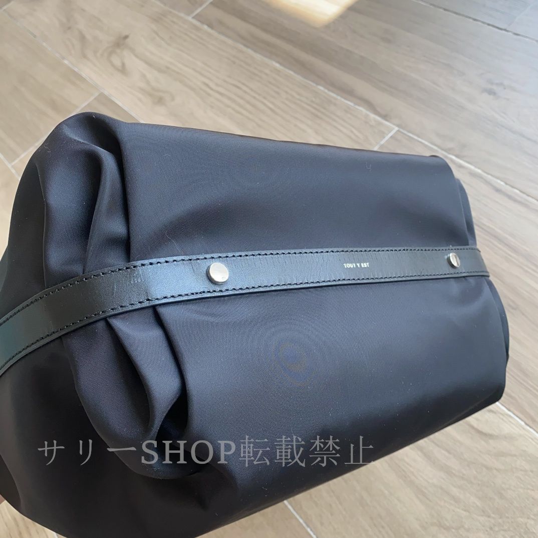 極美品」 韓国 トゥティエ TOUT Y EST SAC CANOT TOILE カノトワル 