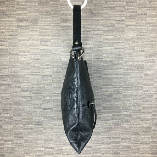 BEAUGRAND/ボーグラン レザー 肩掛け/ハンドバッグ〈黒/BLACK〉bag〕菅