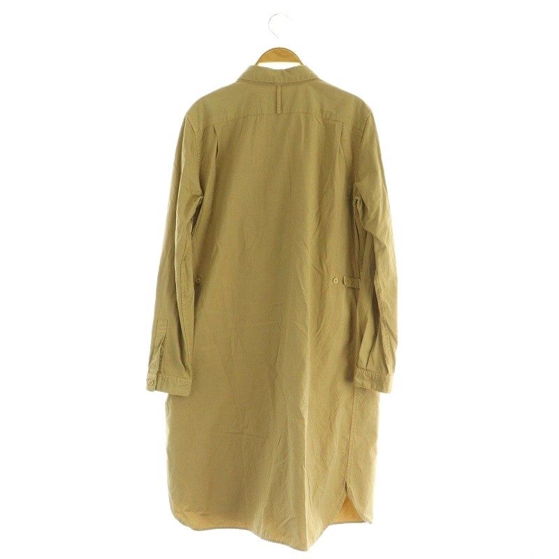 美品 MHL.マーガレットハウエル コットン シャツワンピース 近年 美品】MHL ドライコットン リネンシャツ ワンピース ベージュ