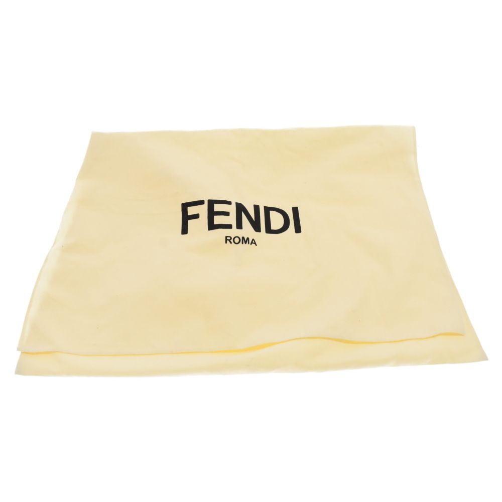 FENDI (フェンディ) ロゴジャガードウールマフラー ストール ブラック  