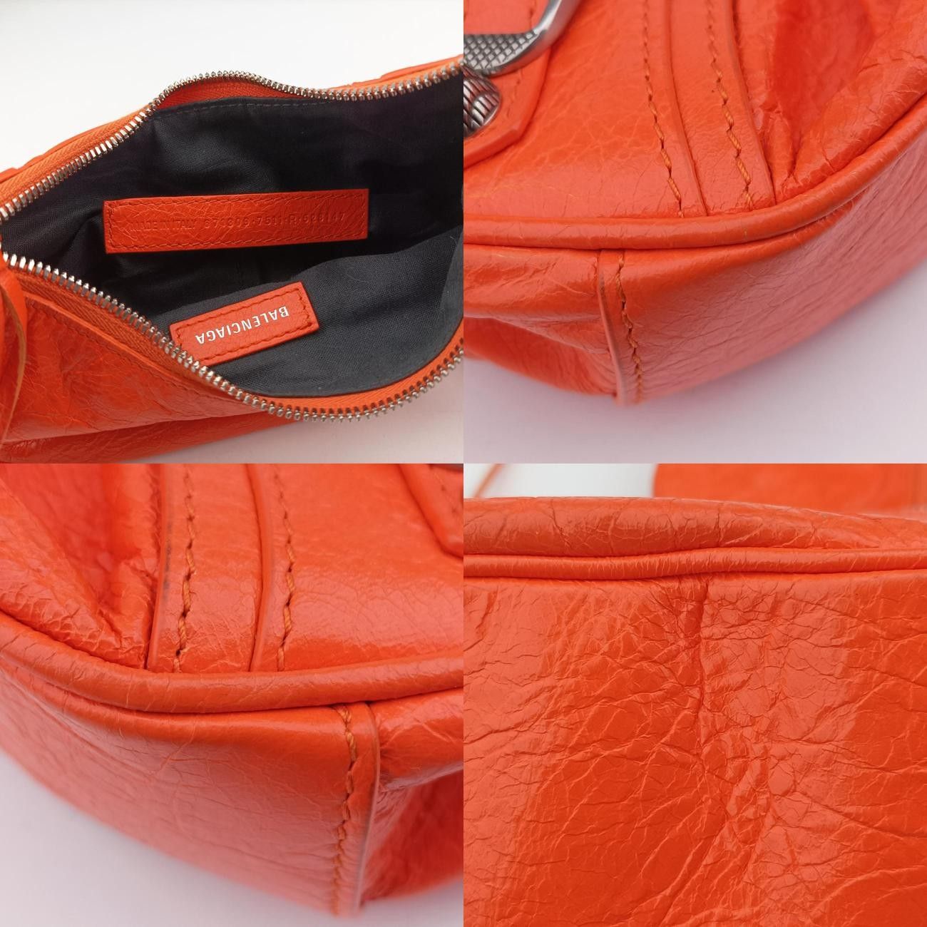 バレンシアガBalenciagaルカゴールオレンジラムスキン671309.7511.R.528147