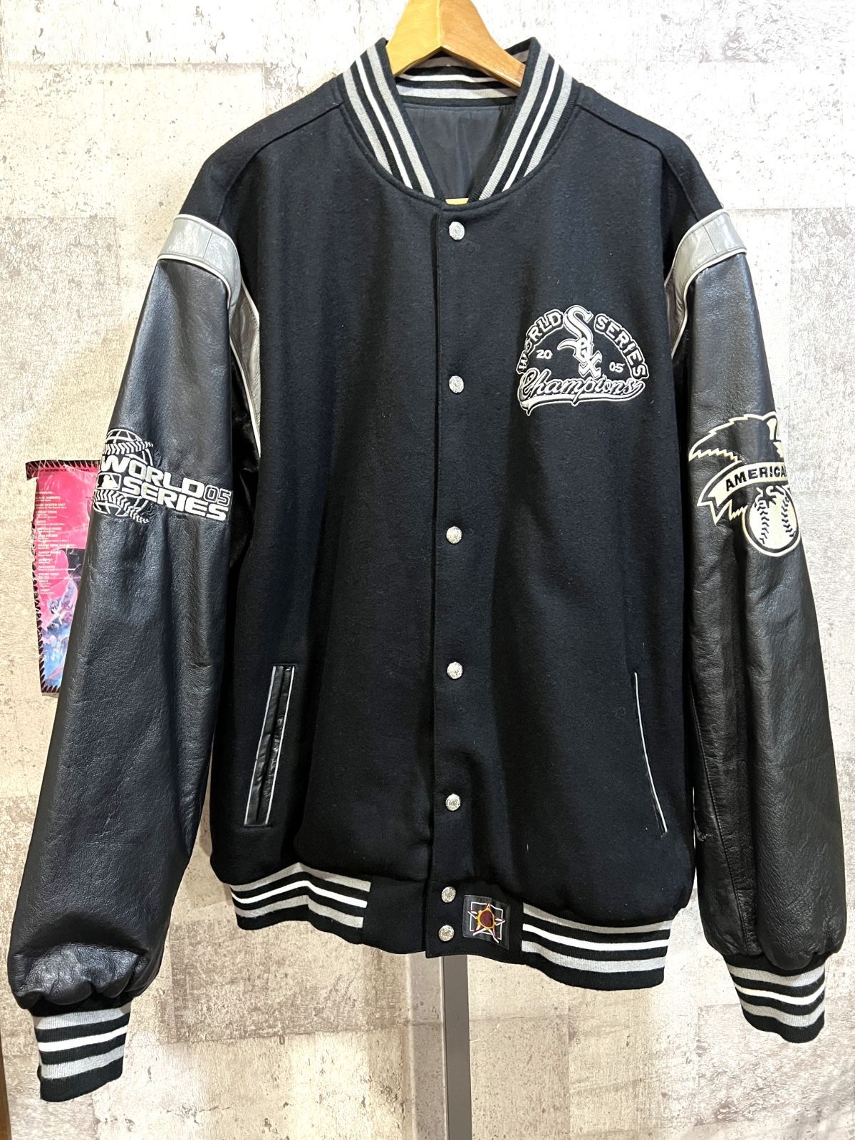 JH DESIGN 05年 MLB 優勝記念 シカゴ ホワイトソックス 袖レザー