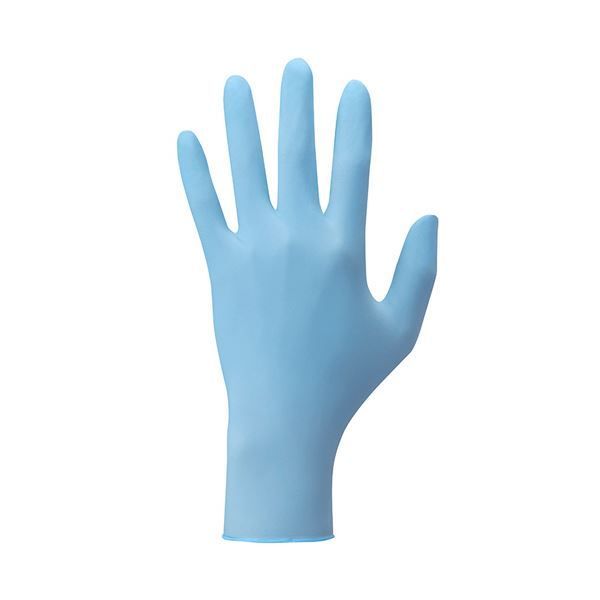 〔まとめ〕 ショーワグローブ No 8810 ニトリスト ニューフィット パウダーフリー M ブルー 1箱 〔 〕