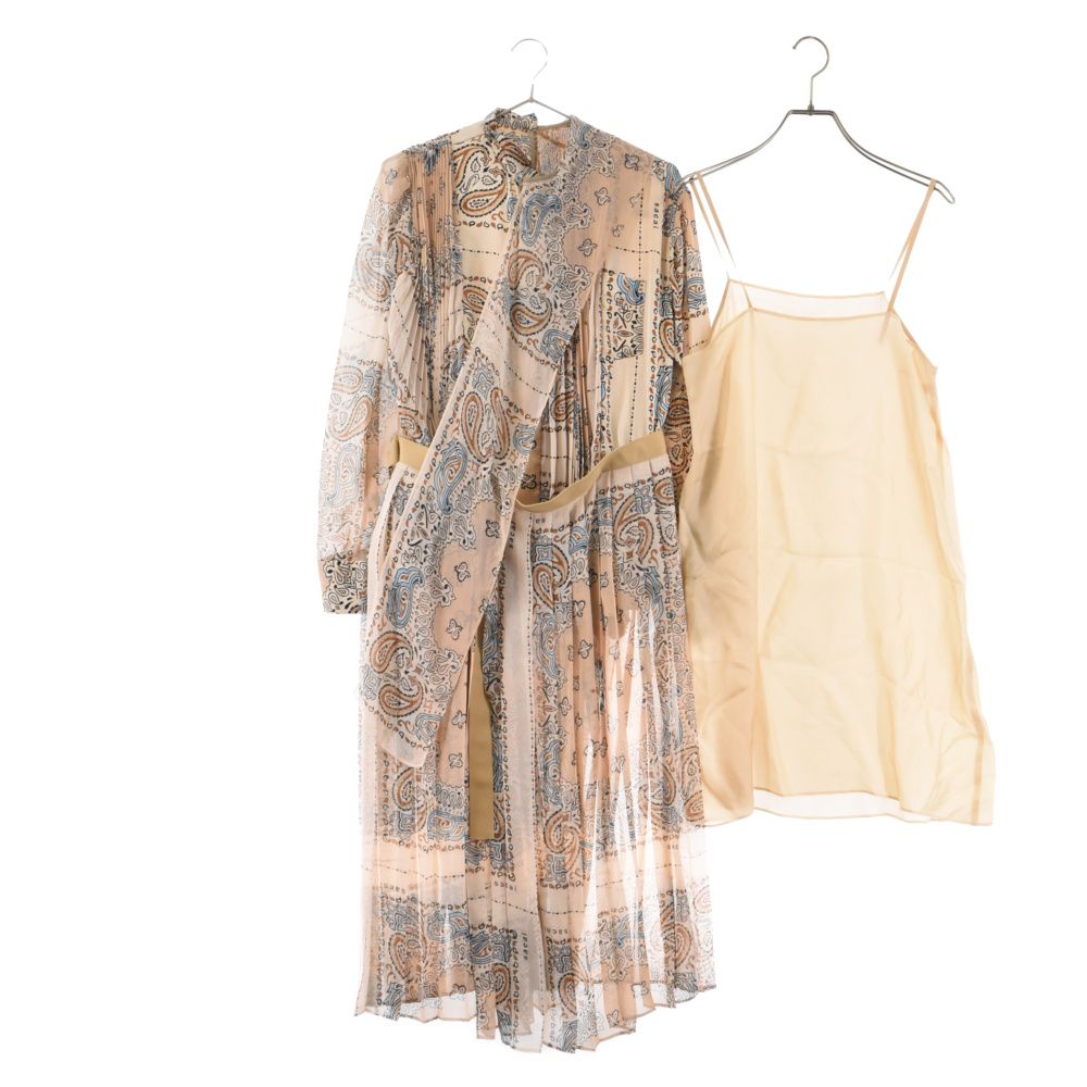 Bandana-printed midi dress in blue - Sacai | Mytheresa