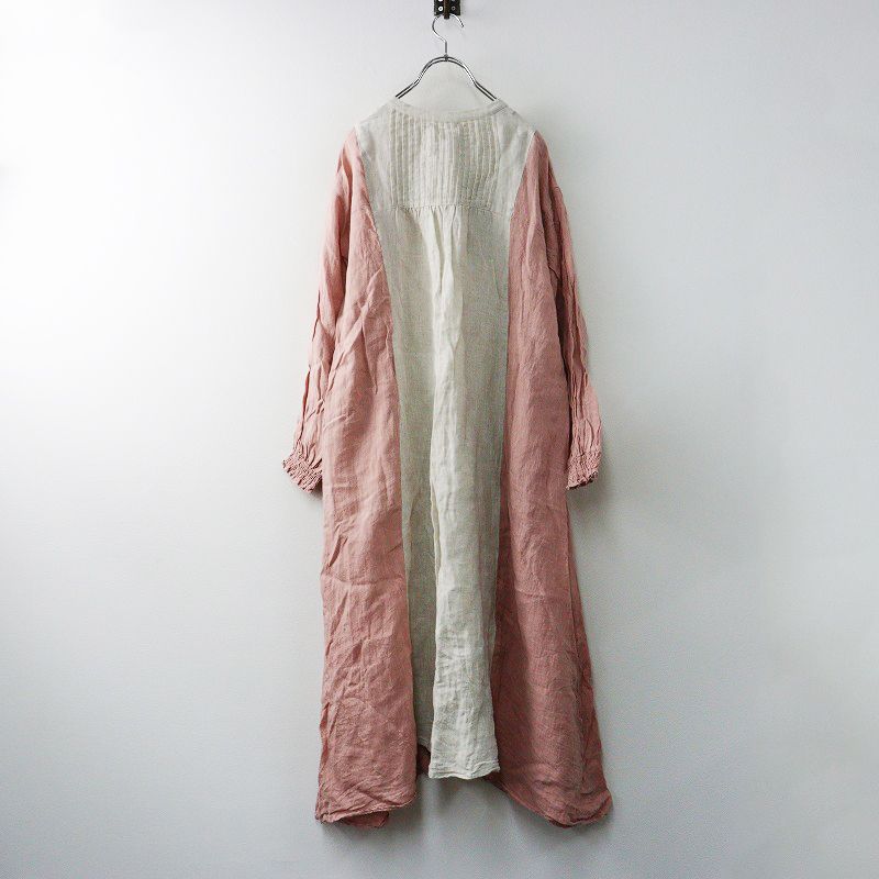 2025SS ツハルバイサマンサモスモス TSUHARU by Samansa Mos2 SM2 池袋店 配色リネン刺繍ワンピース F ピンク┃ 2400014618068