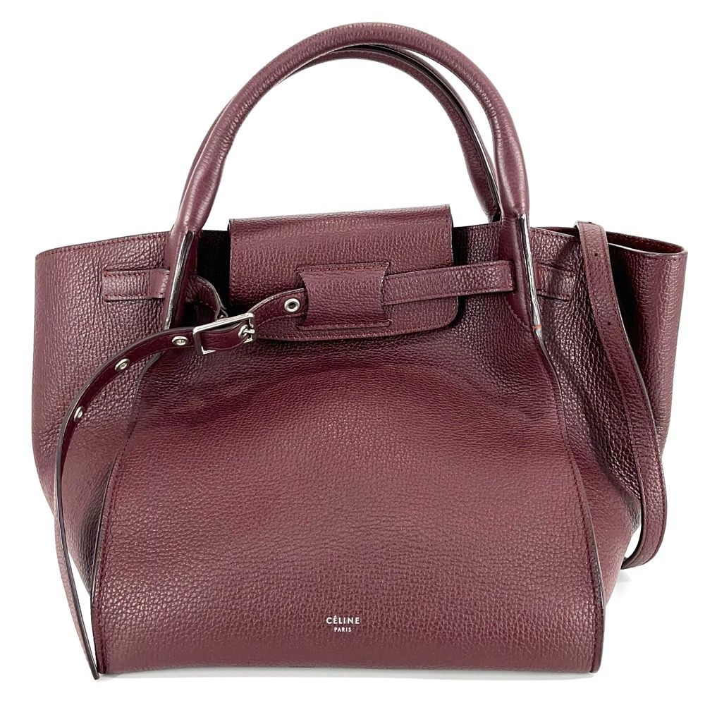 セリーヌ CELINE ハンドバッグ ショルダー 2way 赤 レッド 金具