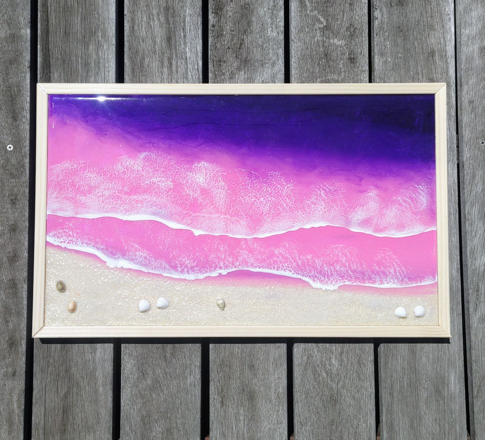 レジン　夕焼の海