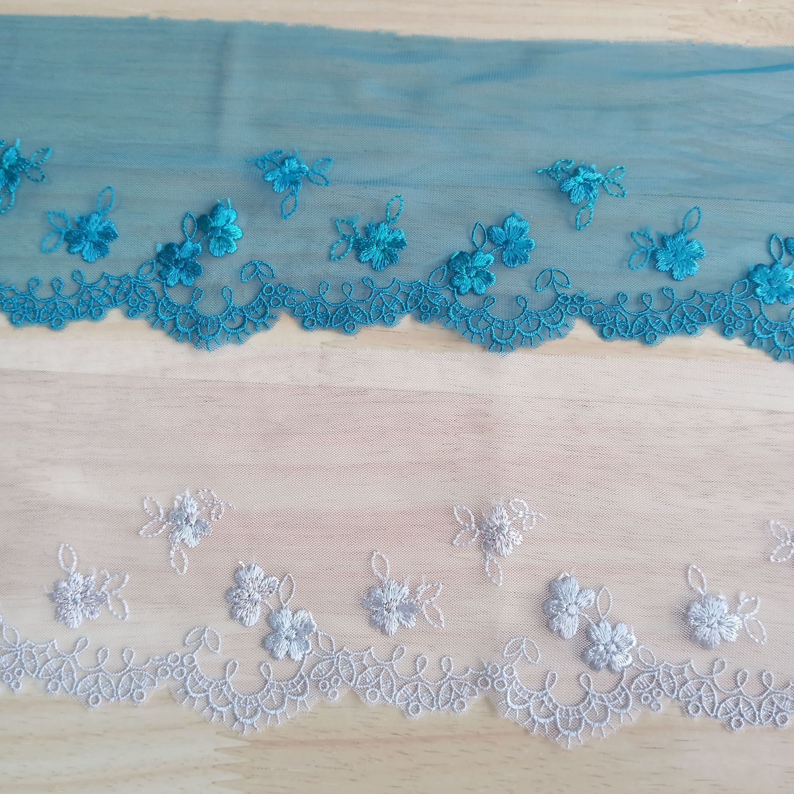 リボン チュール刺繍 レース　 3m リボン チュール刺繍 蝶々 レース 3m - メルカリ