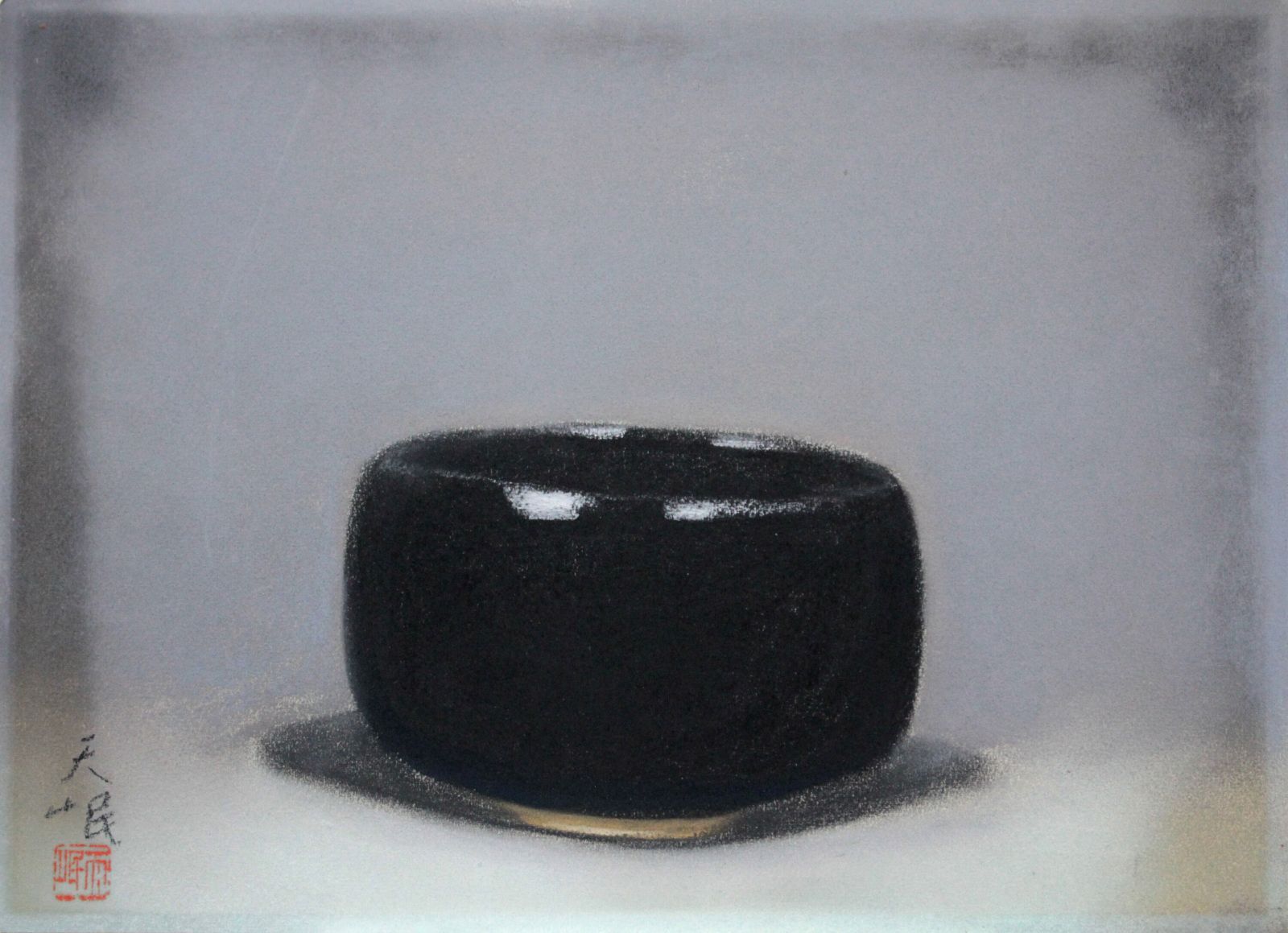高橋天岷『壷』パステル画【真作保証】 絵画 高橋天岷 『壷』 パステル画 - 北海道画廊