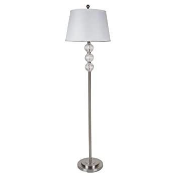 【中古】【輸入品・未使用】ORE International 62.5 Satin Nickel Glass Floor Lamp by ORE