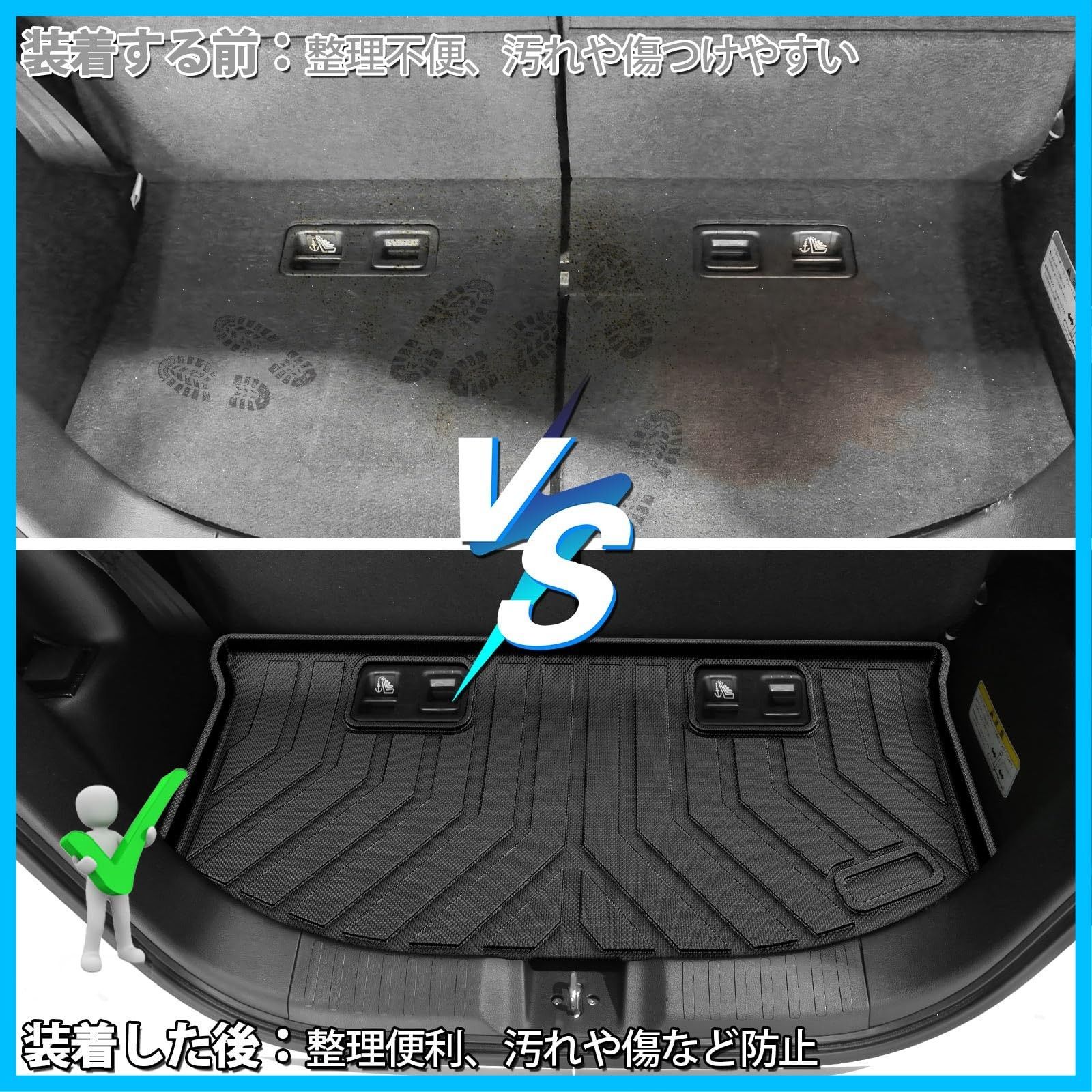 Jiooy ホンダ 新型 N-BOX JF3 JF4 フロアマット+セカンドマット+ 