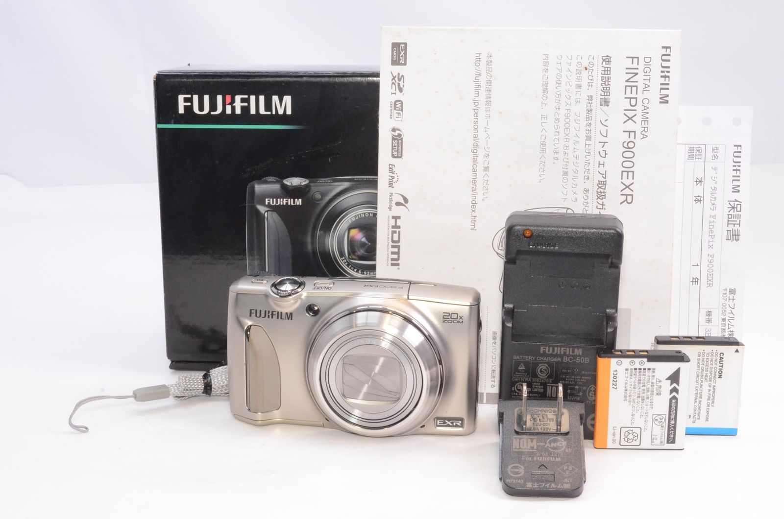 元箱 バッテリー2個 FUJIFILM フジフィルム FX-F900EXR ゴールド デジタルカメラ 1600万画素 ズーム光学20倍