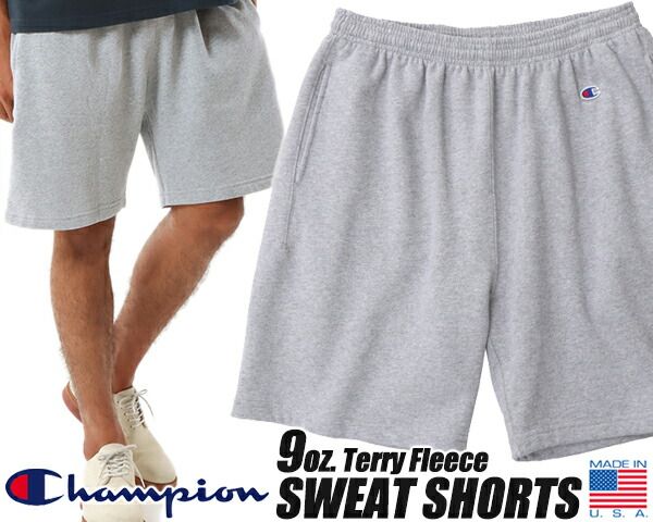 チャンピオン スウェットショーツ Champion SWEAT SHIRT PANT 23SS MADE IN USA 9oz. Terry Fleece OXFORD GREY c5-r501-070 グレー 9オンス アメリカ製