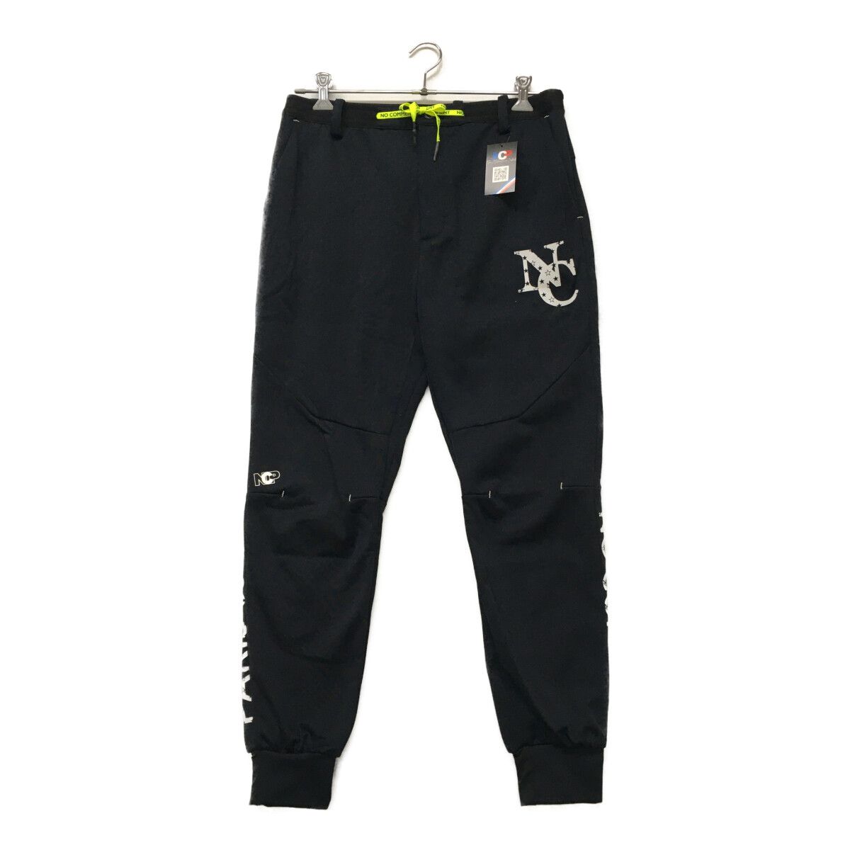 NO COMMENT PARIS - coco 未使用品 ノーコメントパリ NO COMMENT PARIS メンズ ジョガーパンツ XXL(3L) 黒 ブラック 裏フリース 防寒 ダンボールニット 未使用品 メンズ ノーコメントパリ NO COMMENT PARIS ジョガー