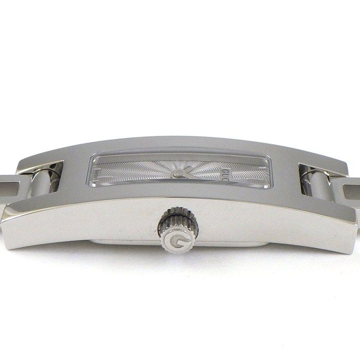 グッチ GUCCI 腕時計 バングルウォッチ 3900L レクタンギュラー シルバー ヴァーグ ギョーシェ文字盤 SS クオーツアナログ