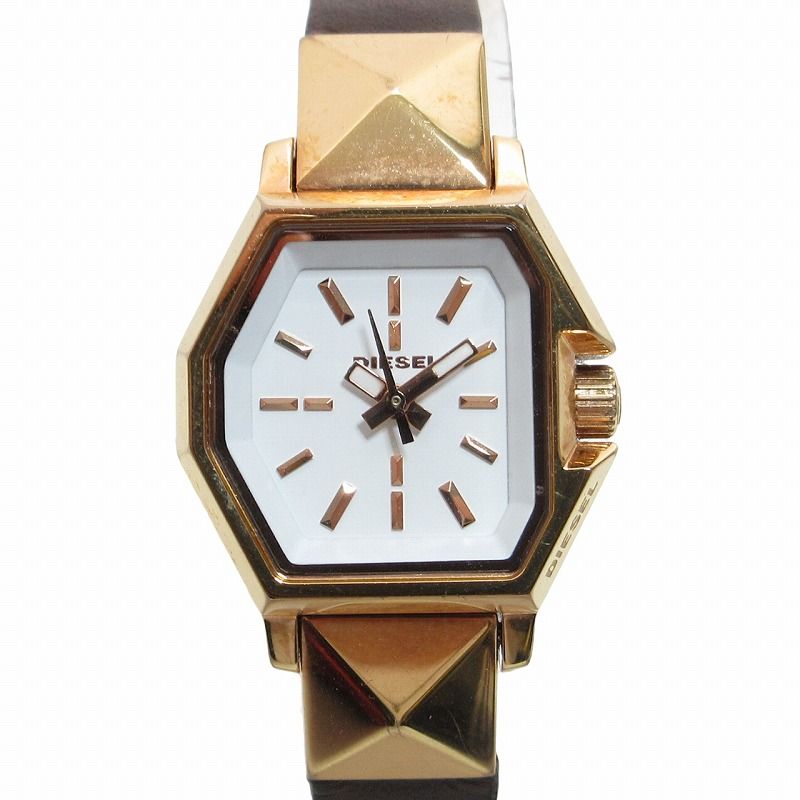 ディーゼル⭐︎時計 ディーゼル DIESEL 腕時計 クォーツ レザーベルト DZ-5351 茶 ブラウン