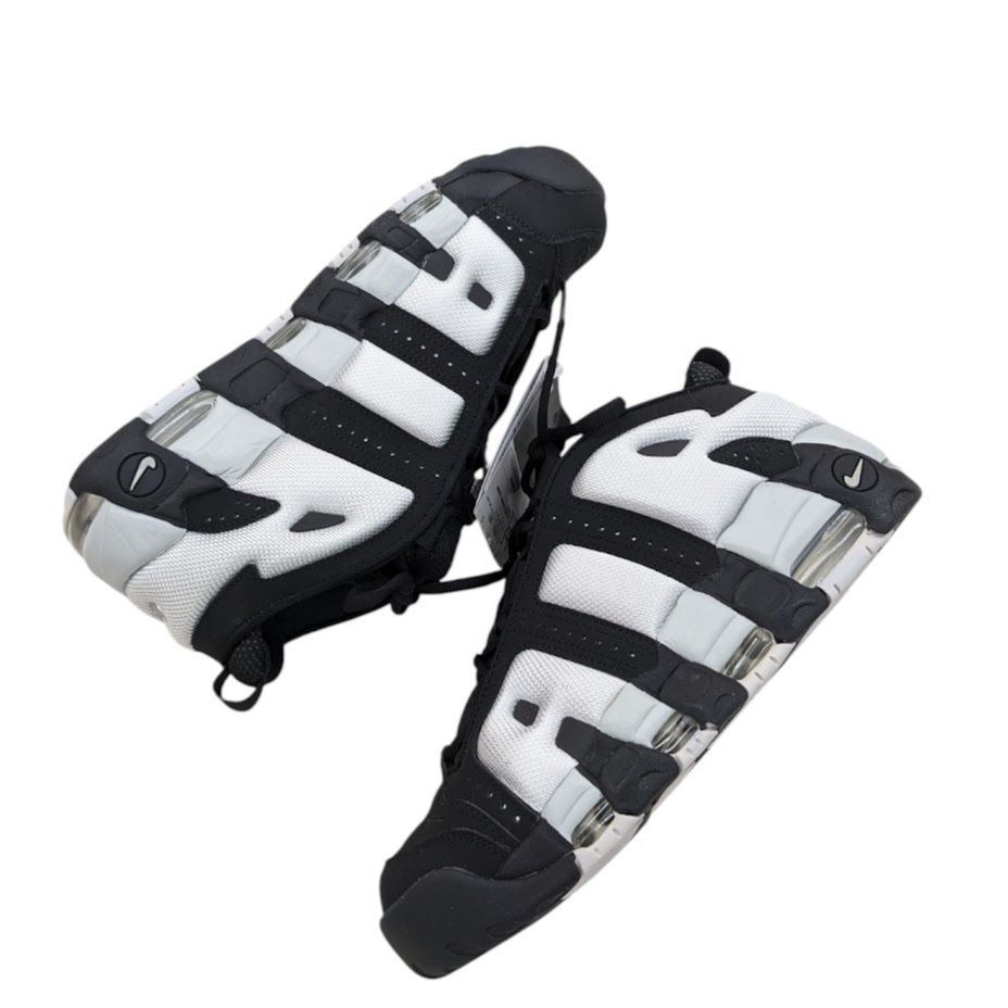 NIKE AIR MORE UPTEMPO LOW BLACK PHOTON DUST-METALLIC SILVER