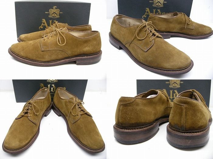 US8.5D (26.5-27cm)■Alden■スエードプレーントゥーシューズ US8.5D (26.5-27cm)□Alden□スエードプレーントゥーシューズ