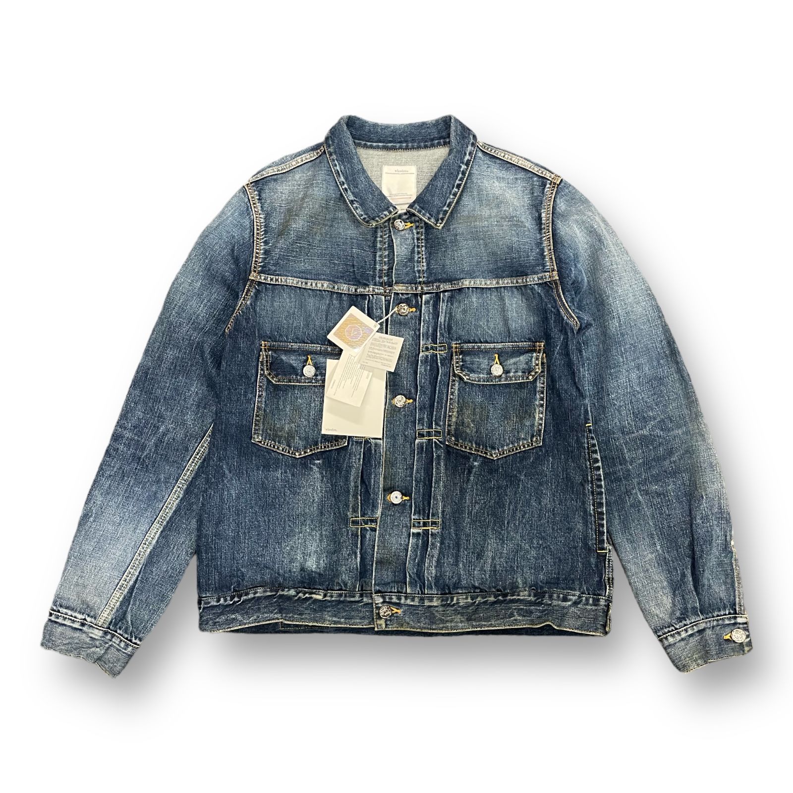 定価118800円 visvim 19AWドライヴィンテージ加工デニムジャケット ビズビム ヴィズヴィム SS 101 JKT DRY  DMGD-1000 4 57144A - メルカリ