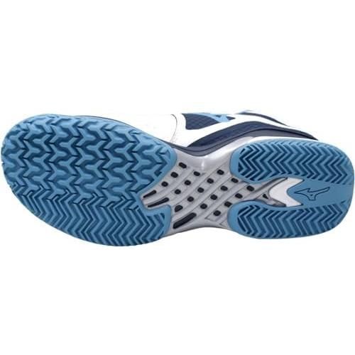 テニス ミズノ(MIZUNO) テニスシューズ ウエーブエクシード TOUR 6 OC 61GB247214 ホワイト×ネイビー×ターコイズ 26.0 cm 2E