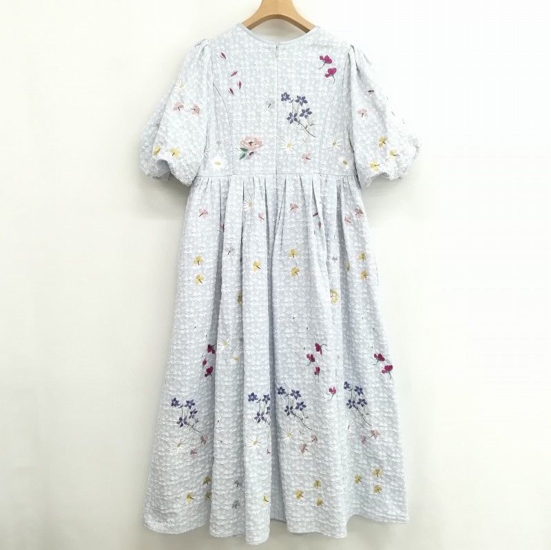 チェスティ Chesty 23SS ジャガード 刺繍 パフスリーブ ロング