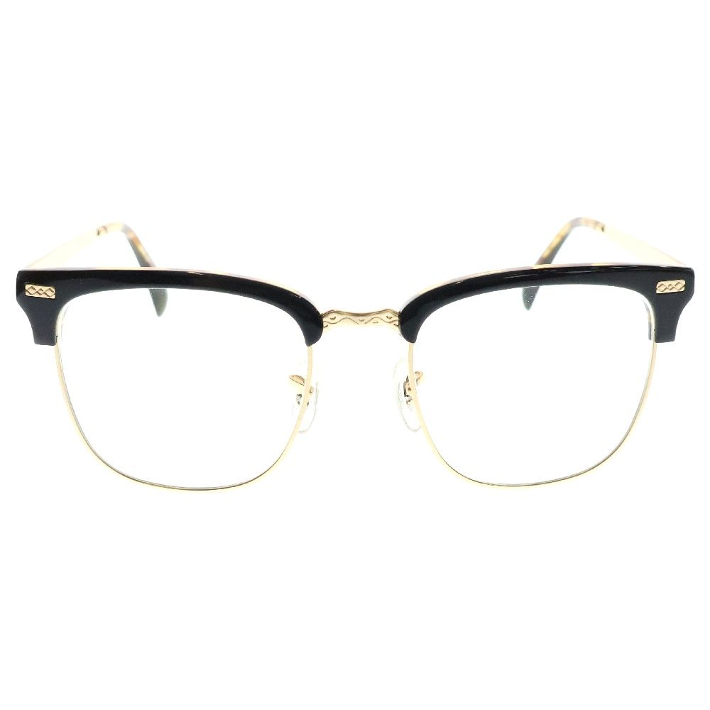 OLIVER PEOPLES オリバーピープルズ PETOFI サーモントフレームメガネ ブロウ 眼鏡 ブラック|ゴールド OV5989