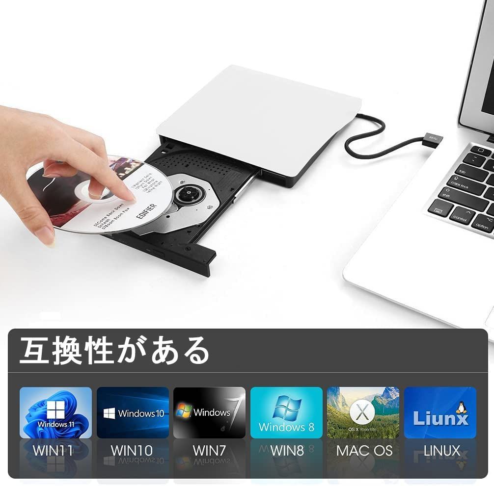 数量限定】CD-RW USB3.0/2.0 DVD±RW 高速 ノートパソコン CD/DVD