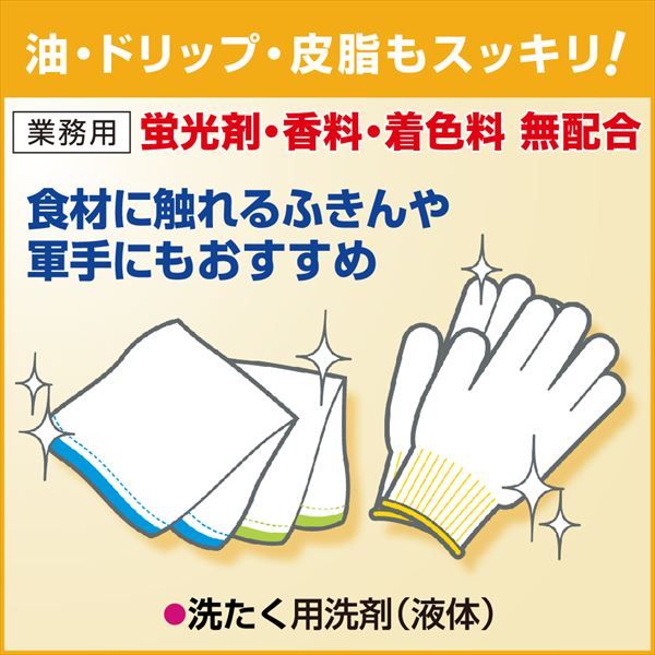 まとめ買い-4点セット 液体ビック 無蛍光 無香料 業務用 花王プロフェッショナル 衣料用洗剤