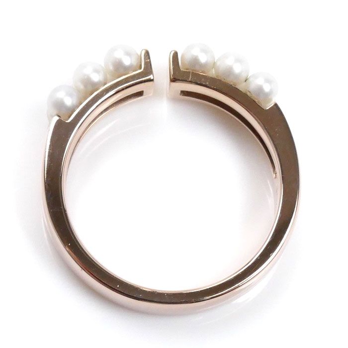 TASAKI タサキ K18PG ピンクゴールド 淡水真珠 プチパール リング  