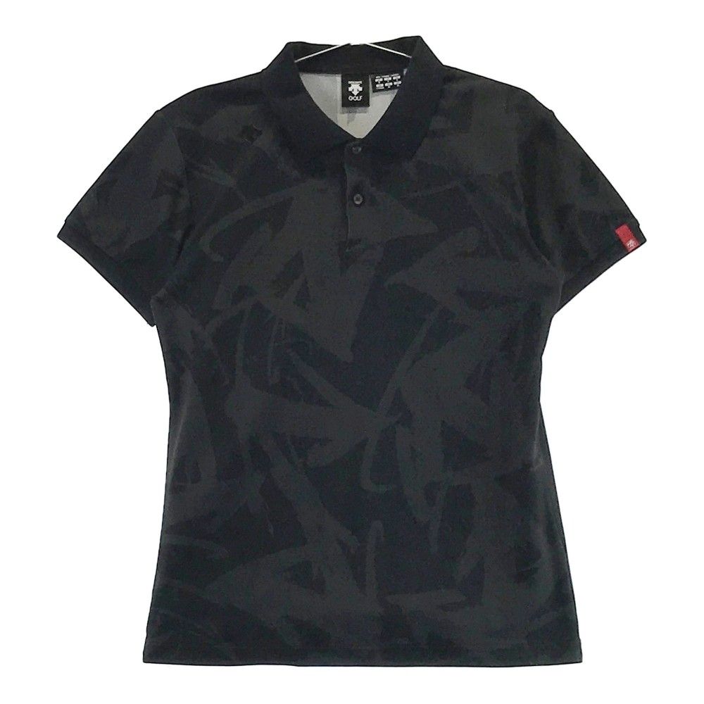 サイズ：M DESCENTE GOLF デサントゴルフ 半袖ポロシャツ 総柄