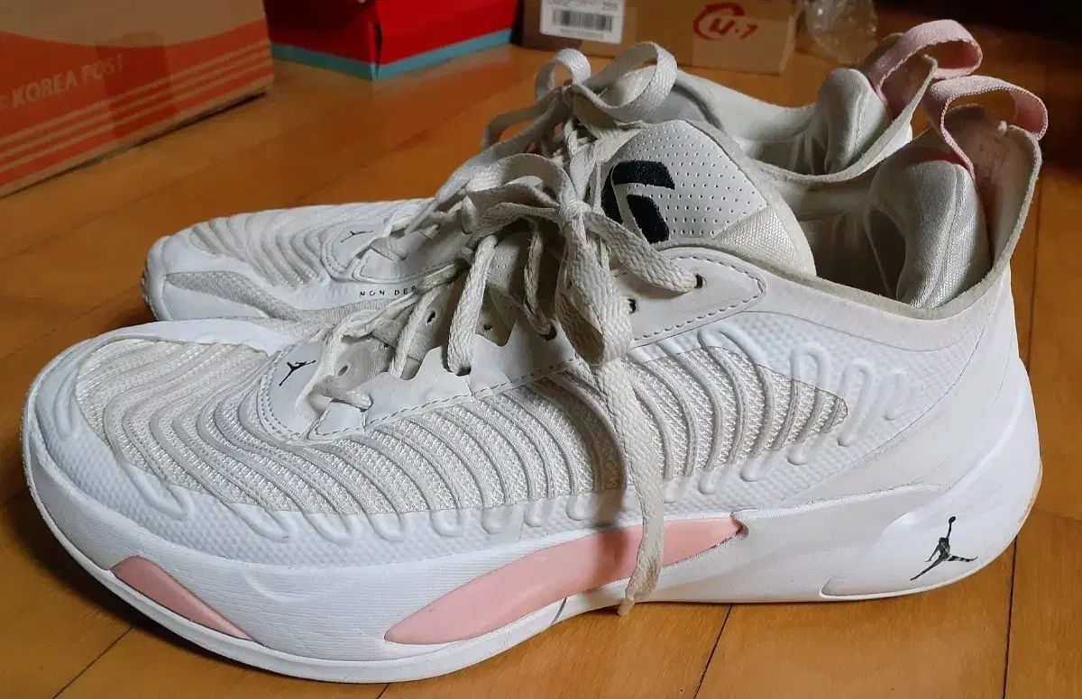 【雷市場（ポンジャン）商品韓国直送】 NIKE(ナイキ) ジョーダン ルカ 1 PF 白 コーラル 270