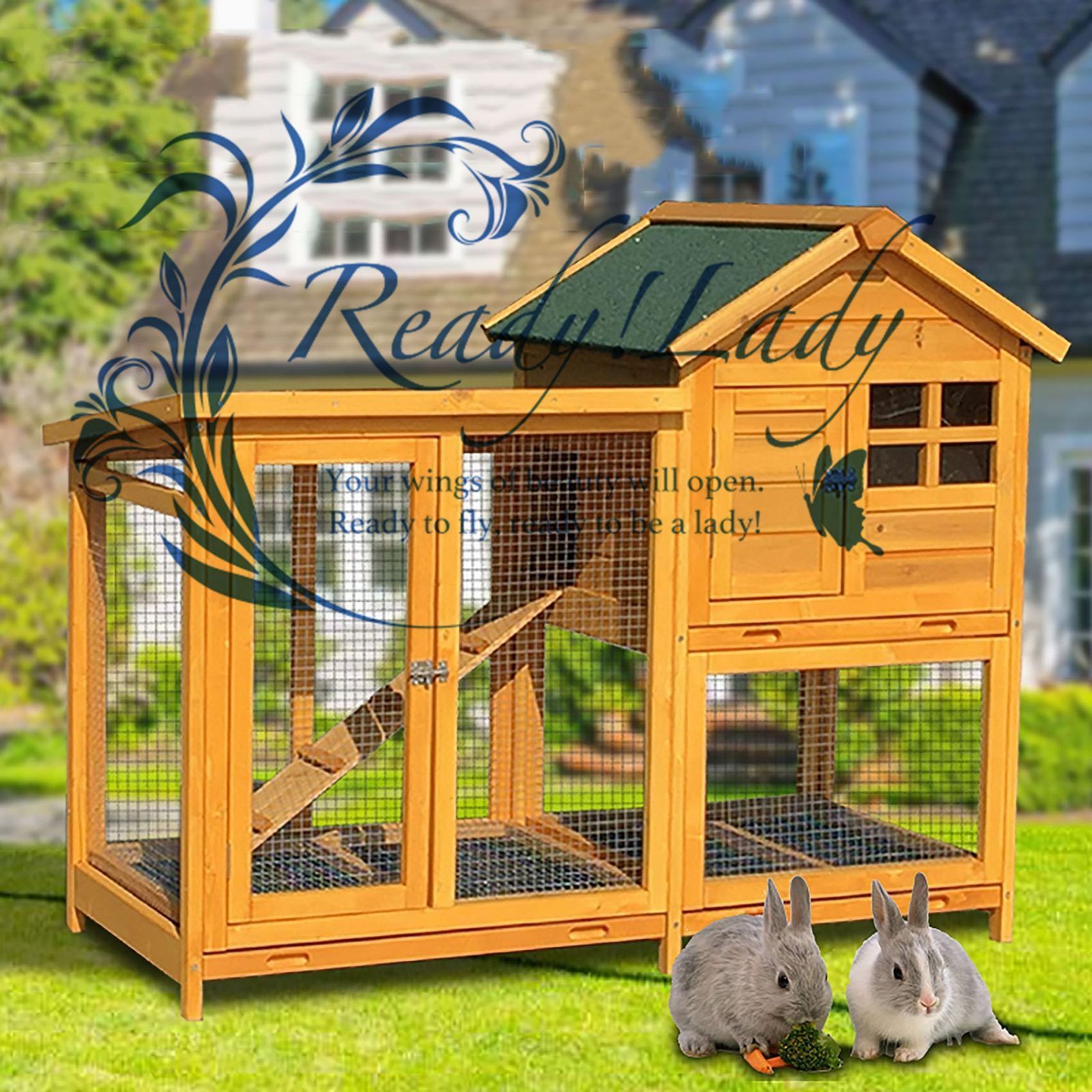 大型ウサギ小屋 木製鶏小屋 大型鶏舎 家禽ケージ 犬用ケージ キャットケージ うさぎ ケージ うさぎ ケージ 大きい 2段1244*630*1005MM