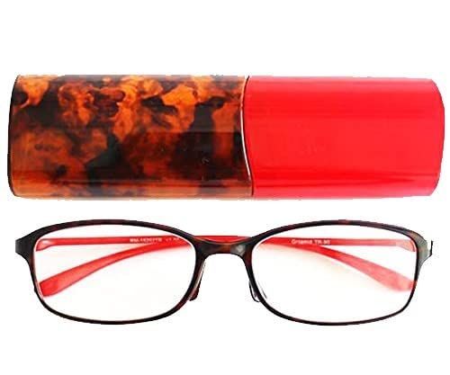 Size 1.50_Color ダークデミブラウン×レッド Bayline ベイライン リーディンググラス 老眼鏡 TR90 軽量スクエアフレーム 15202 ダークデミブラウン×レッド 1.50 男女共有モデル