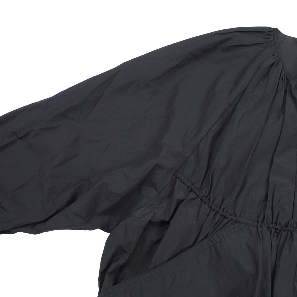 美品 ノーブル ギャザー オーバーサイズ ブルゾン ネイビー 美品 NOLLEY'S ノーリーズ コットンナイロン オーバーサイズ