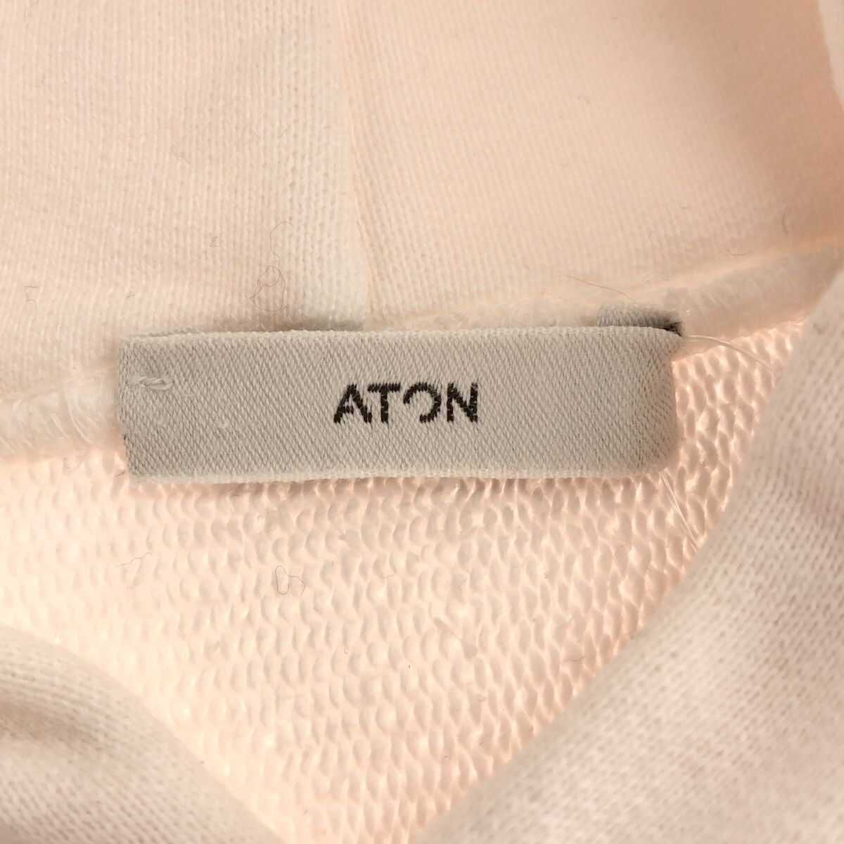 ATON エイトン ナチュラルダイプルオーバースウェットパーカー ピンク 