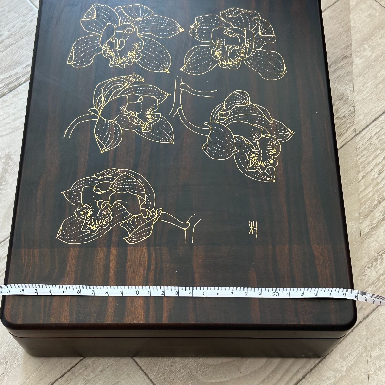 時代 総梨地 桜山水風景蒔絵 文台 平卓 書道具 木箱 漆芸 木製【MA628】 時代 総梨地 桜山水風景蒔絵 文台 平卓 書道具 木箱 漆芸 木製