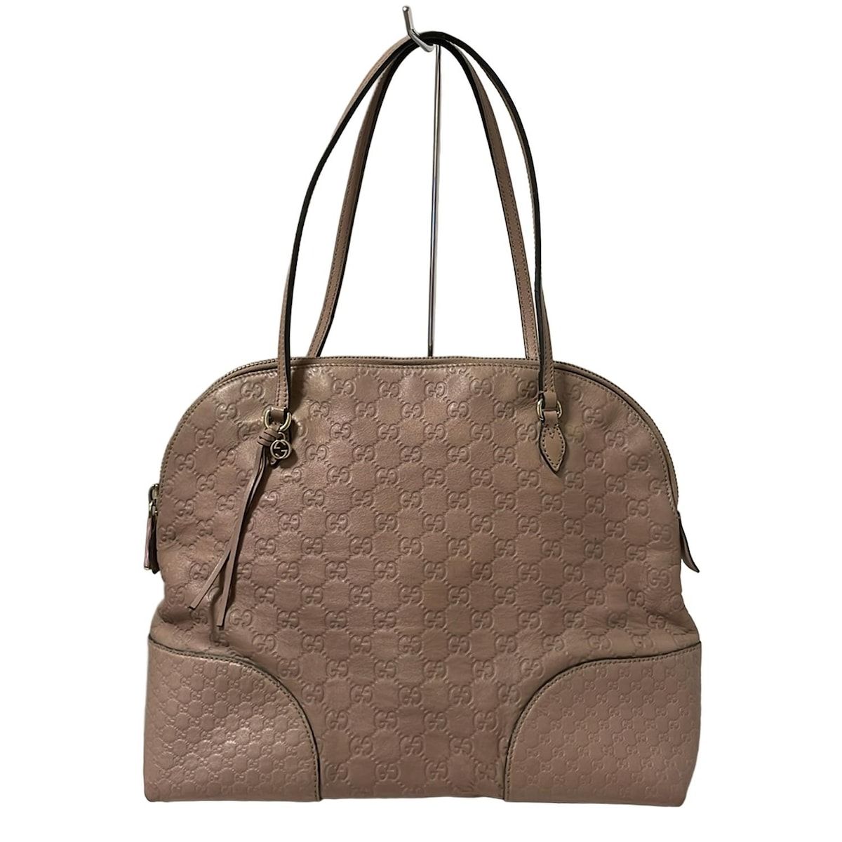 GUCCI グッチ ショルダーバッグ ブリー シマライン 323673 ピンクベージュ レザー