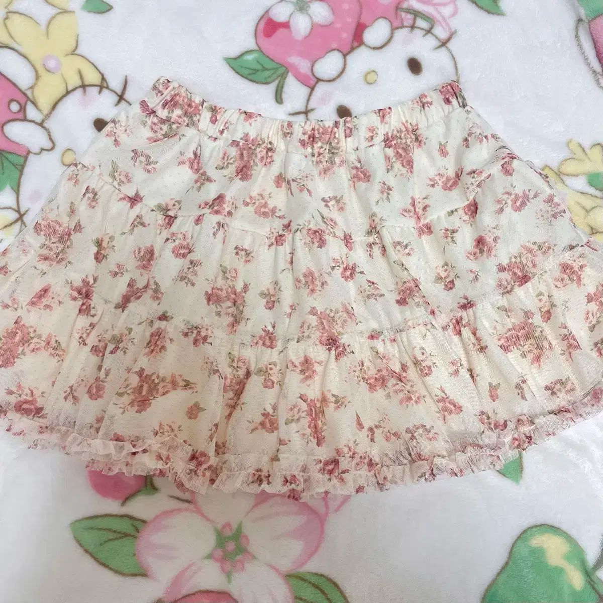 コルザ リズ リー サクロット ドット フローラル ティアードスカート プリンターの色