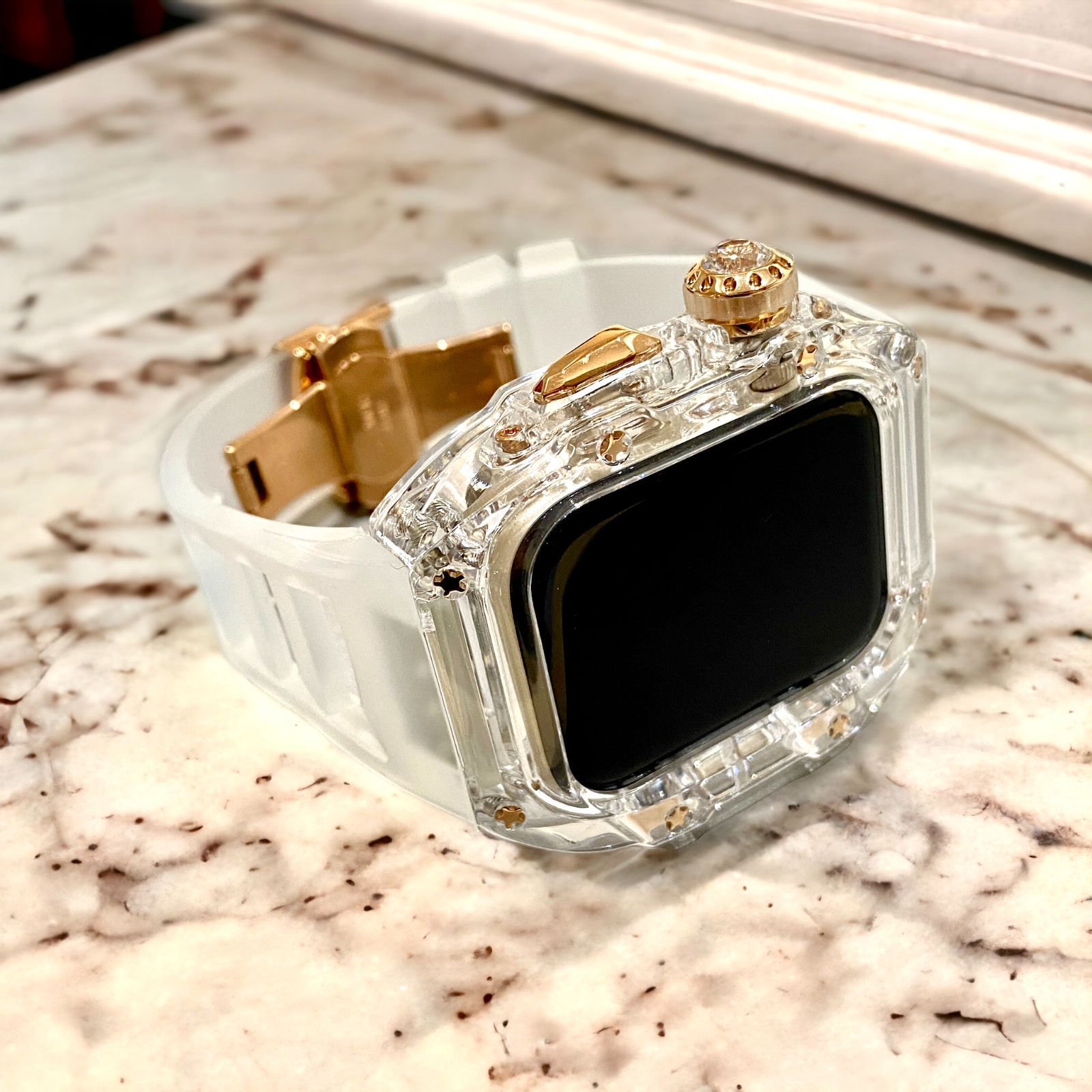 FK09/高級☆AppleWatch アップルウォッチバンド ラバーベルトカバー-